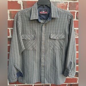 Vintage Backpacker Sportswear XL Long Sleeve Button Up Plaid Flannel Shirt Z8